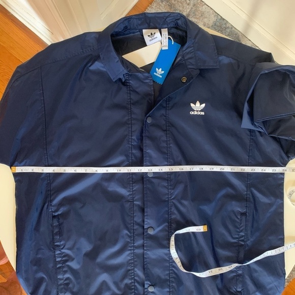 Adidas Original Trefoil Coach Jacket Navy Men’s Size Medium New - Picture 4 of 8